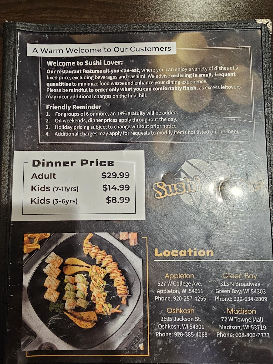Menu Sushi Lover Appleton-7